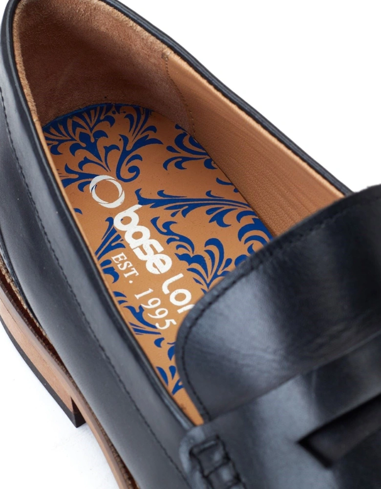 London Garfield Leather Men's Black Loafers