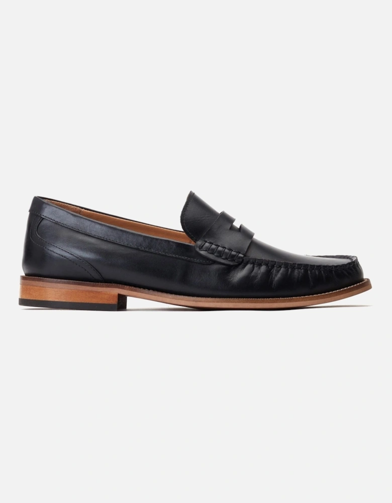 London Garfield Leather Men's Black Loafers