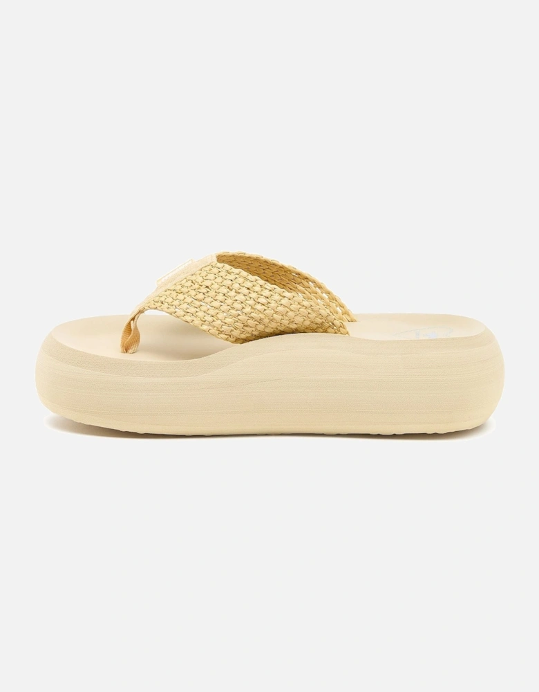 Sandy Raffia Textile Women's Natural Sandals