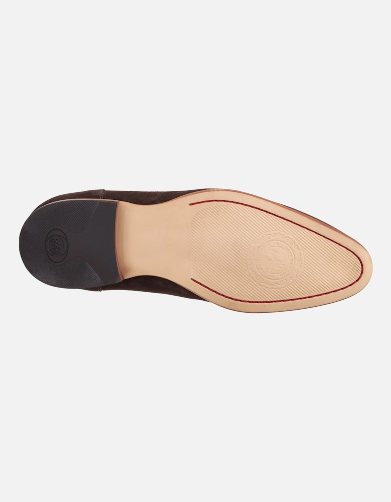 London Bruno Leather Men's Burnt Brown Loafers