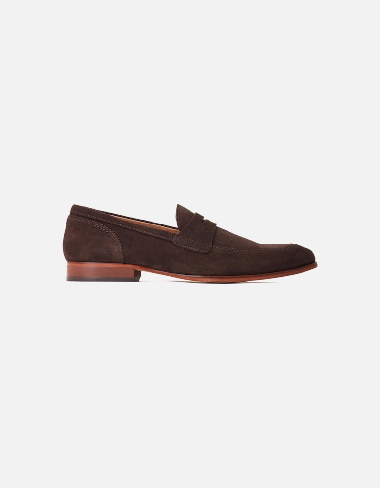 London Bruno Leather Men's Burnt Brown Loafers