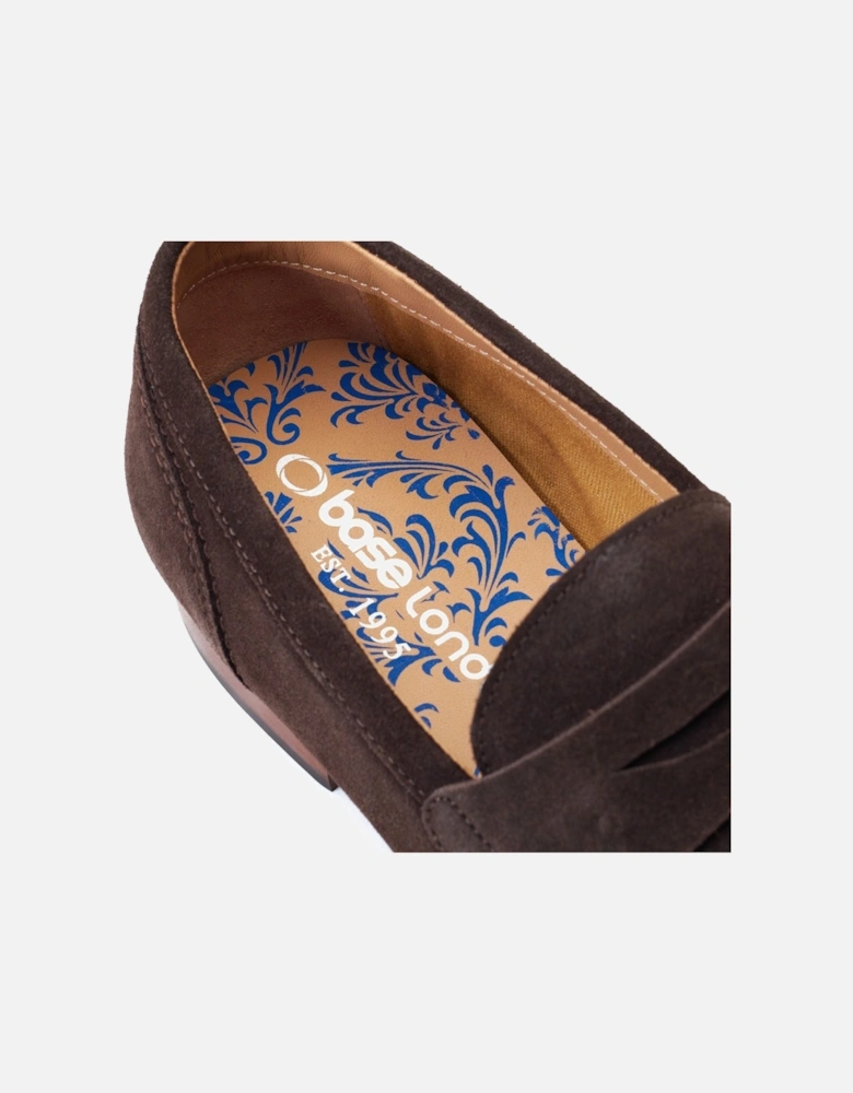 London Bruno Leather Men's Burnt Brown Loafers