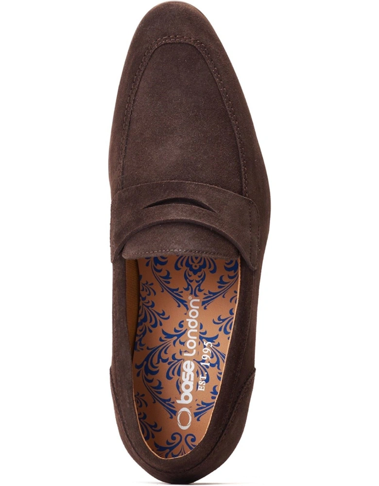 London Bruno Leather Men's Burnt Brown Loafers