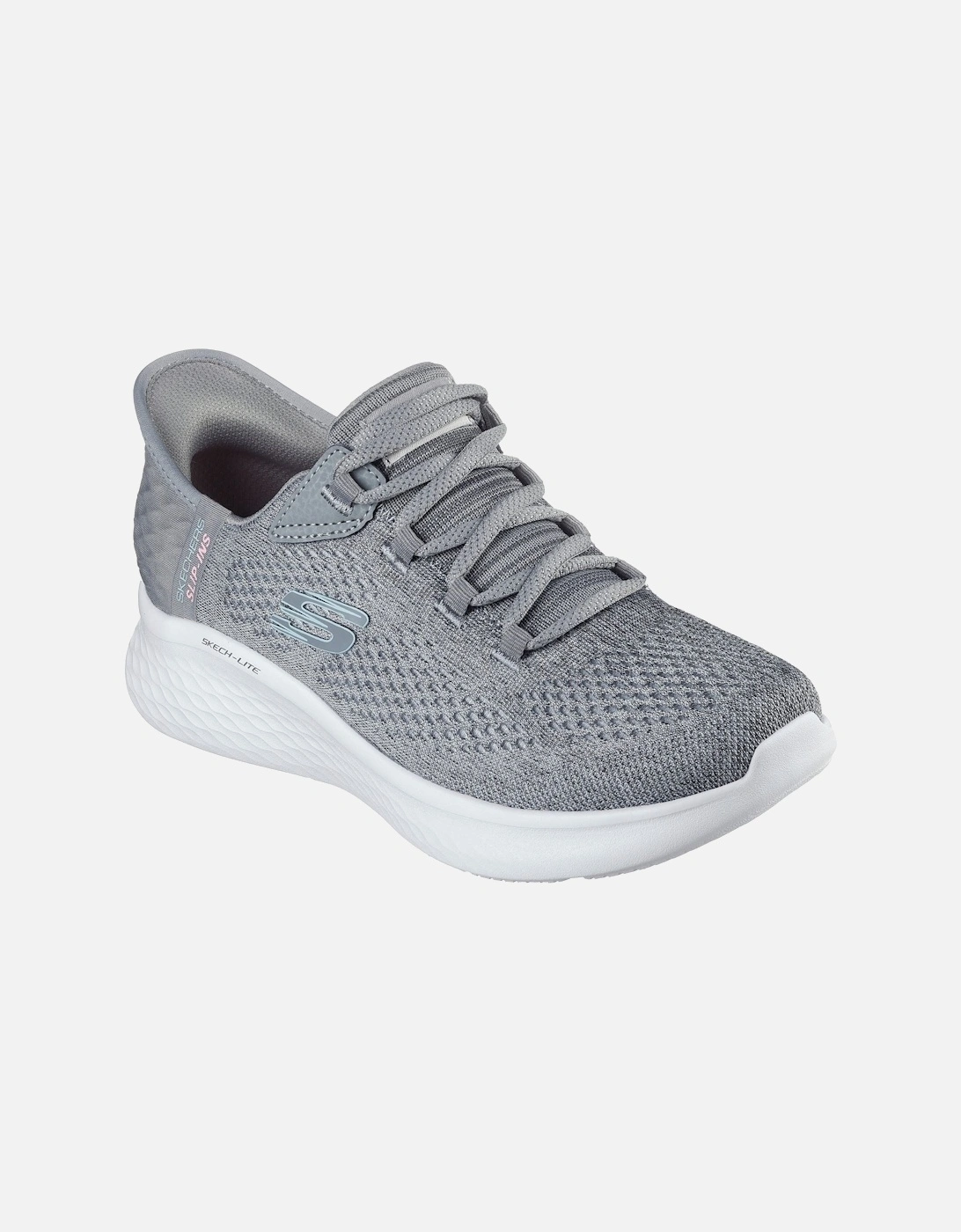 Skech-Lite Pro Natural Textile Women's Grey/Multi Trainers, 6 of 5