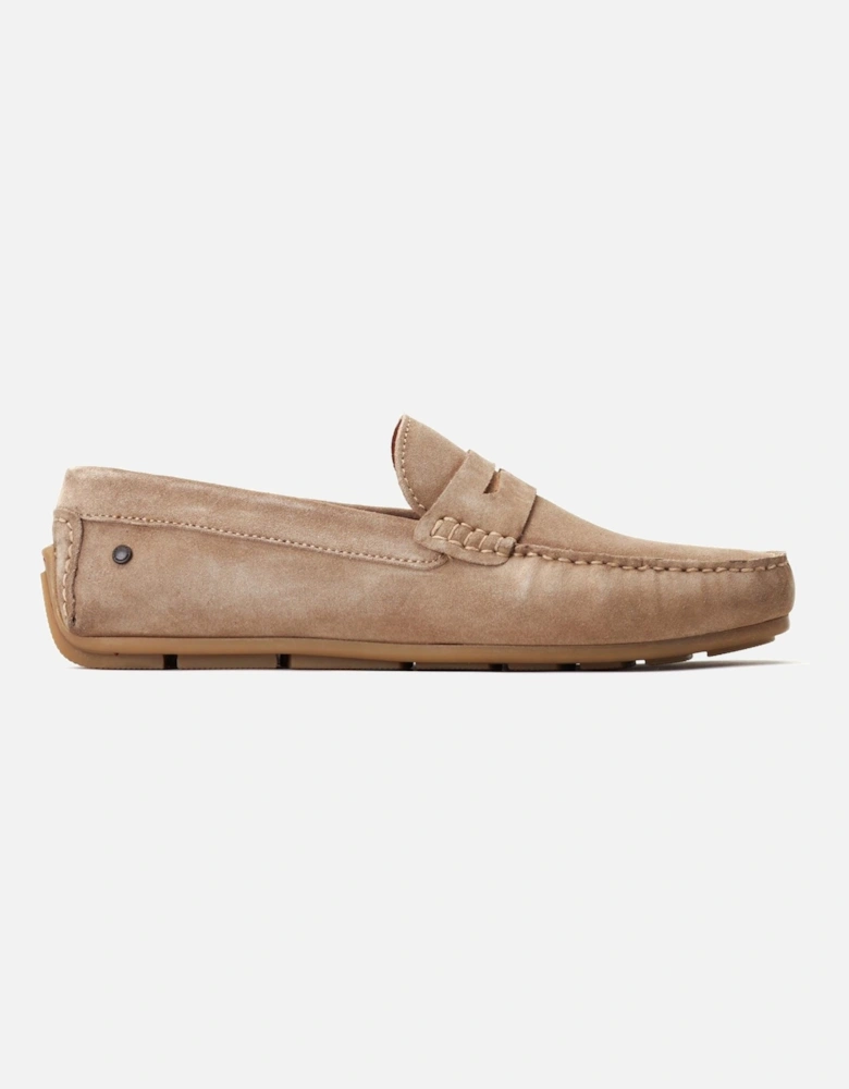 London Collins Leather Men's Sand Loafers