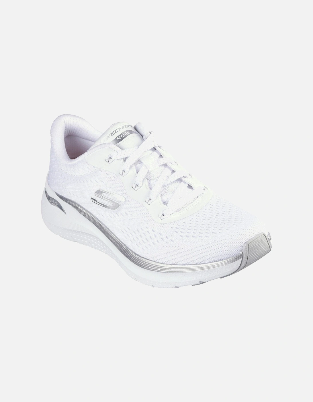 Arch Fit 2.0 Glow The Distance Textile Women's White/Silver Trainers, 6 of 5