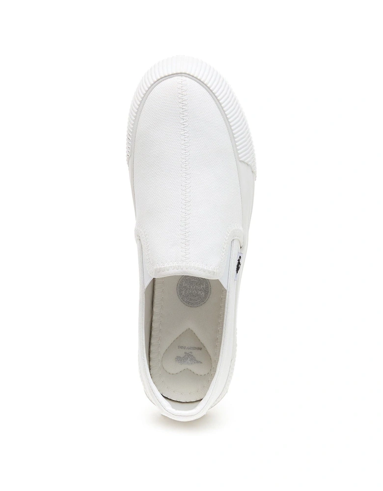 Cheeryful 12A Canvas Women's White Trainers