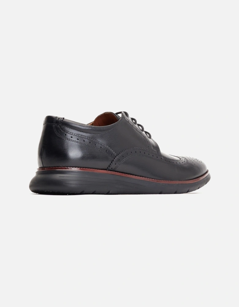 London Flight Leather Men's Black Brogues Shoes