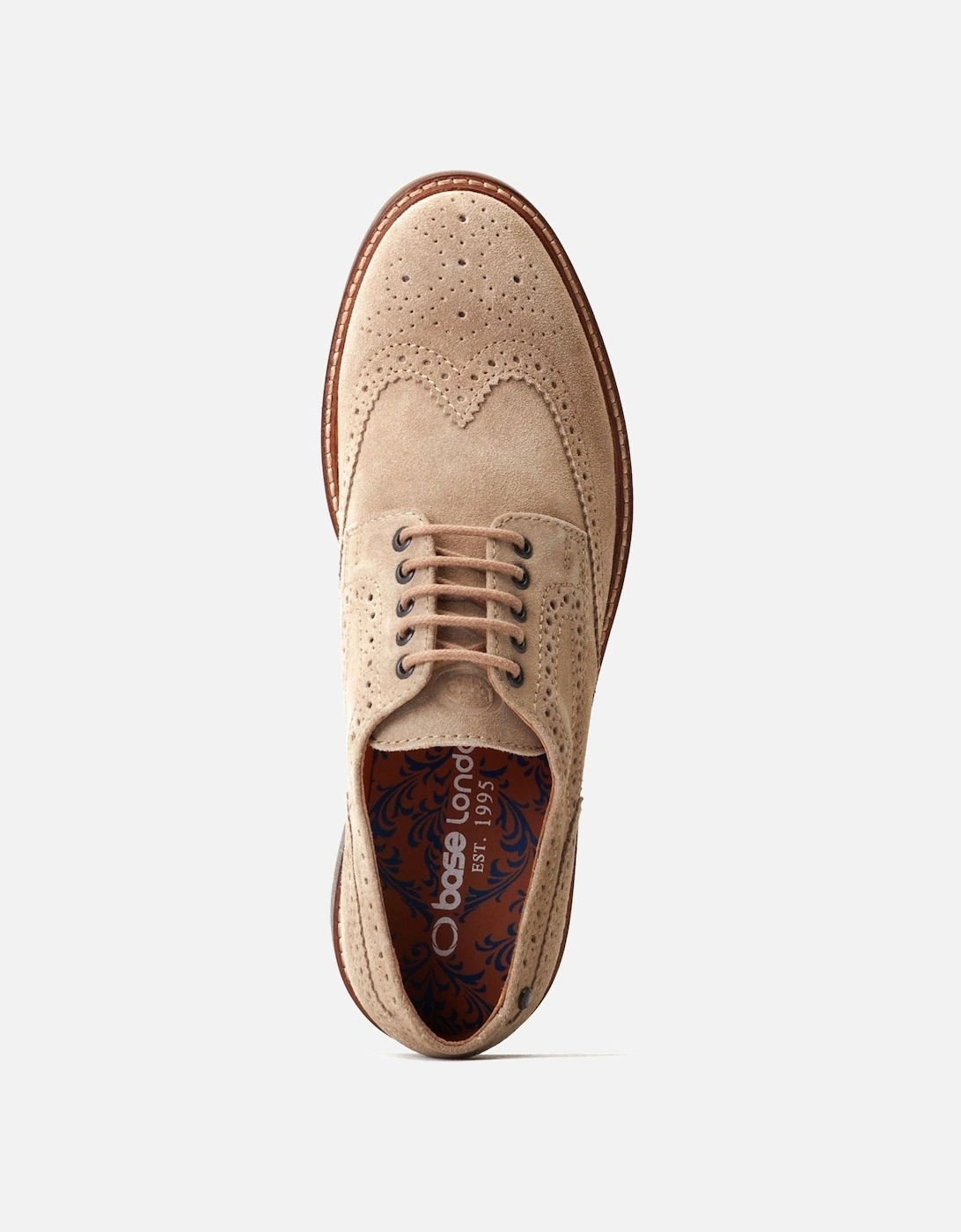 London Hatfield Leather Men's Sand Brogues Shoes