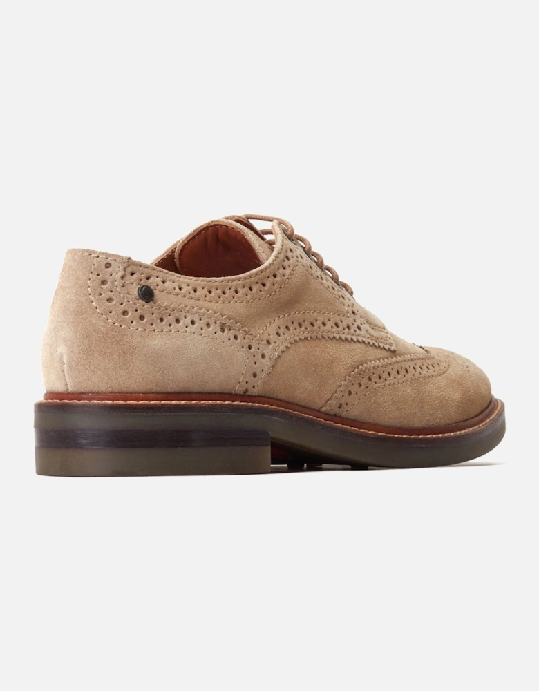 London Hatfield Leather Men's Sand Brogues Shoes