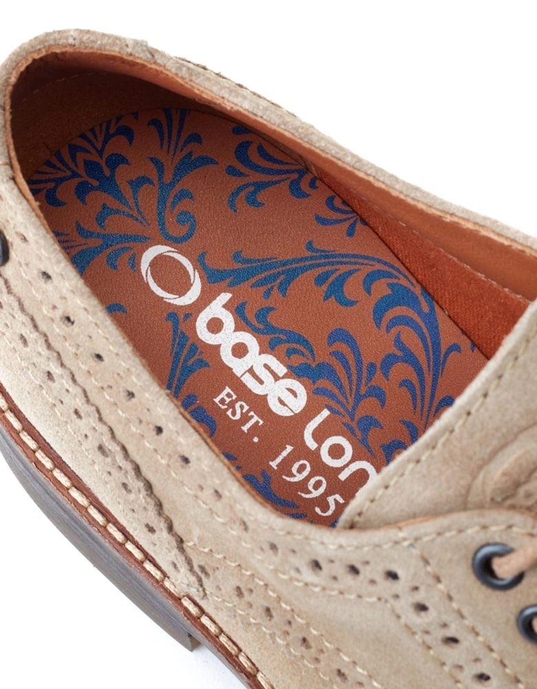 London Hatfield Leather Men's Sand Brogues Shoes