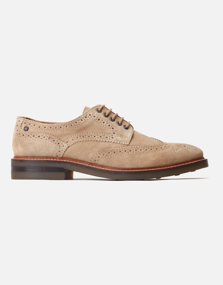 London Hatfield Leather Men's Sand Brogues Shoes