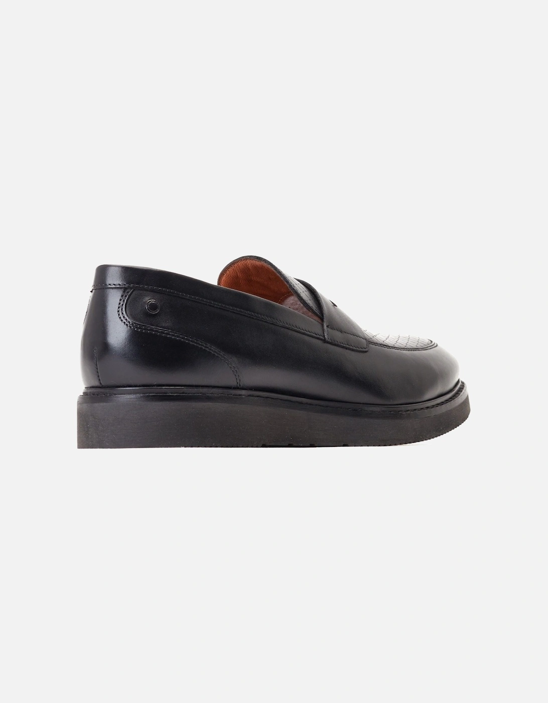 London Sid Leather Men's Black Loafers