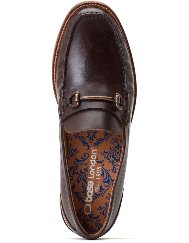 London Madison Leather Men's Burnt Tan Loafers