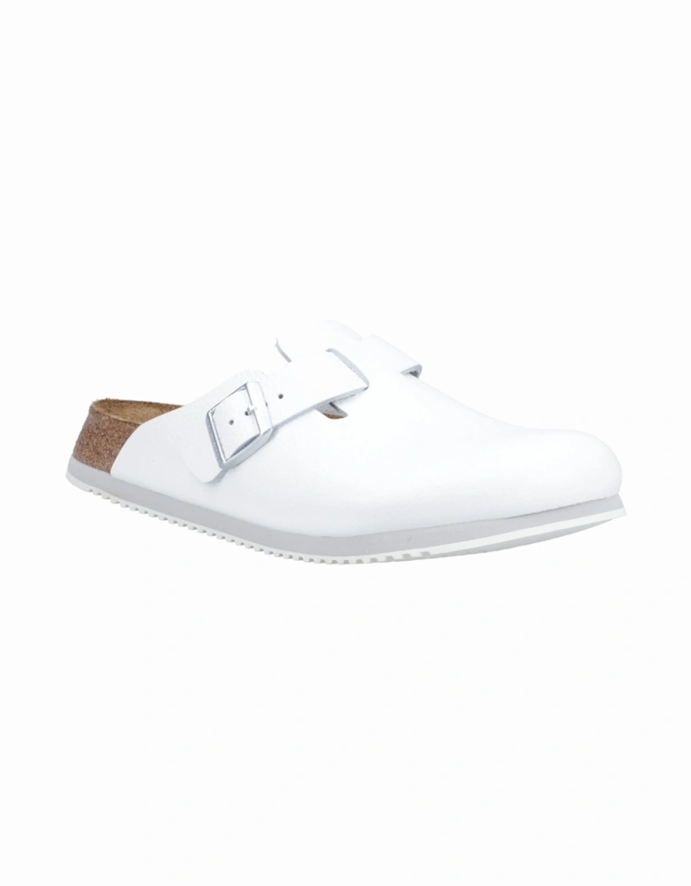 Leather Men's White Clogs