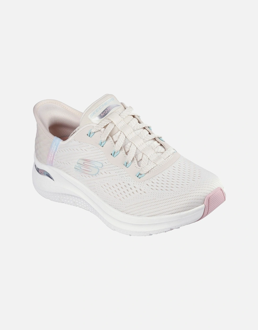 Arch Fit 2.0 - Easy Chic Textile Women's Natural/Pink Trainers, 6 of 5
