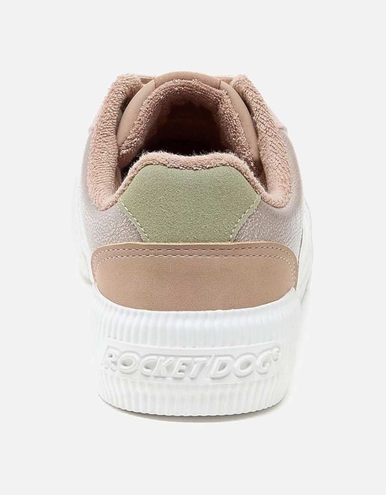 Cheery Blocked PU/Seude Women's Taupe Trainers