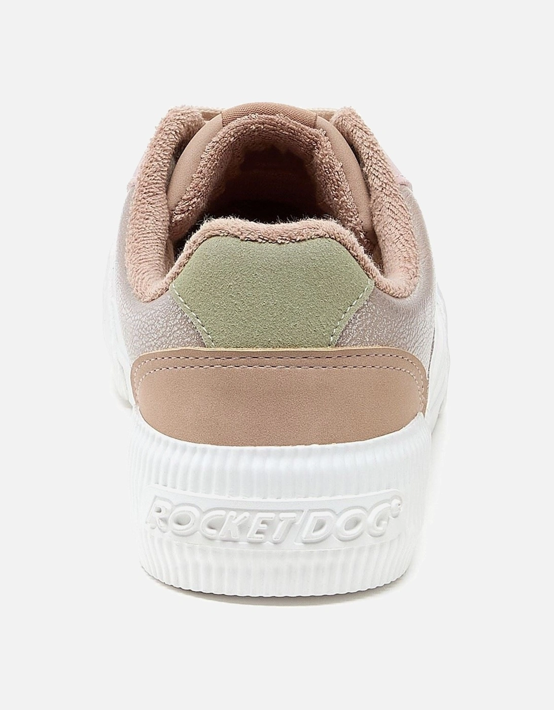 Cheery Blocked PU/Seude Women's Taupe Trainers