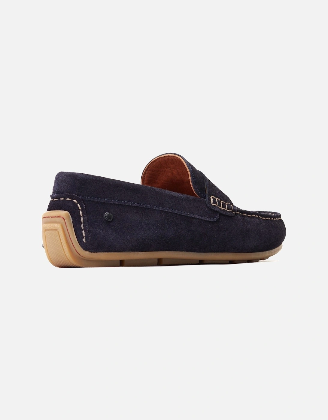 London Collins Leather Men's Navy Loafers