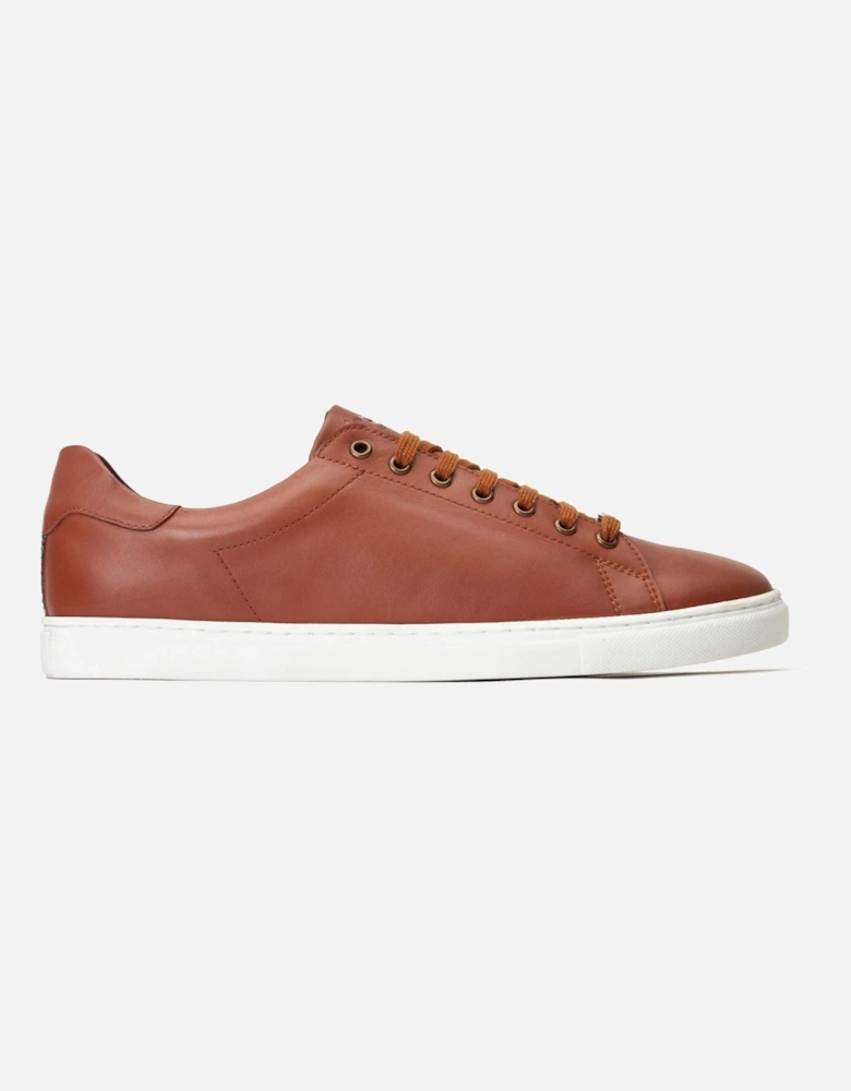 London Tucker Leather Men's Burnt Tan Trainers