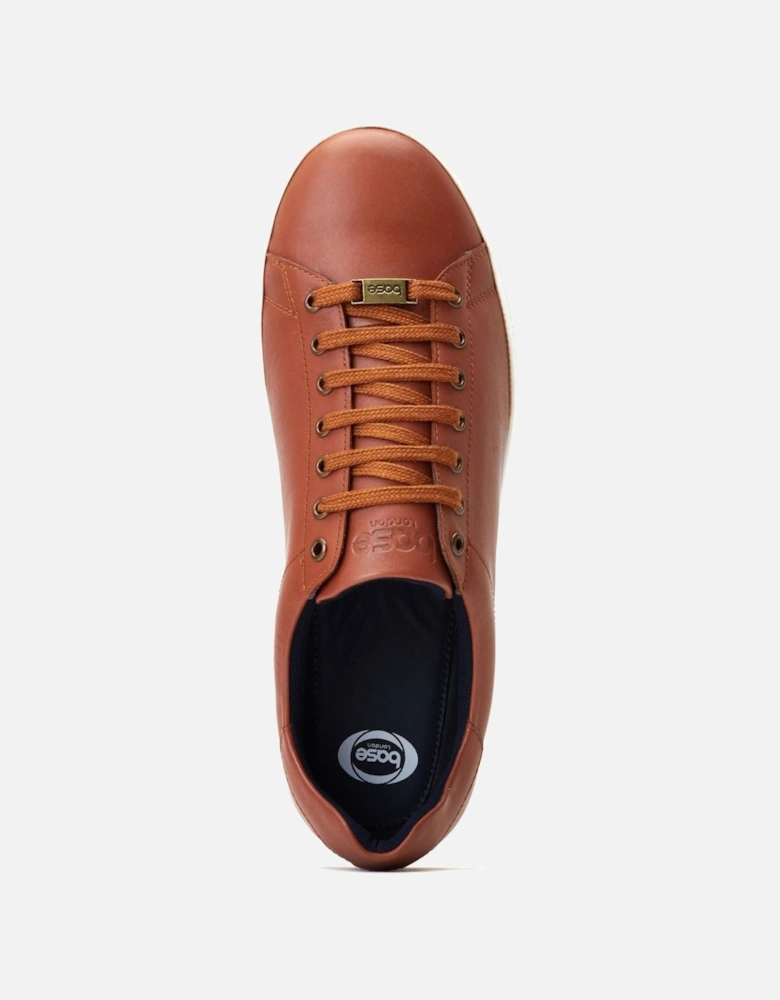 London Tucker Leather Men's Burnt Tan Trainers