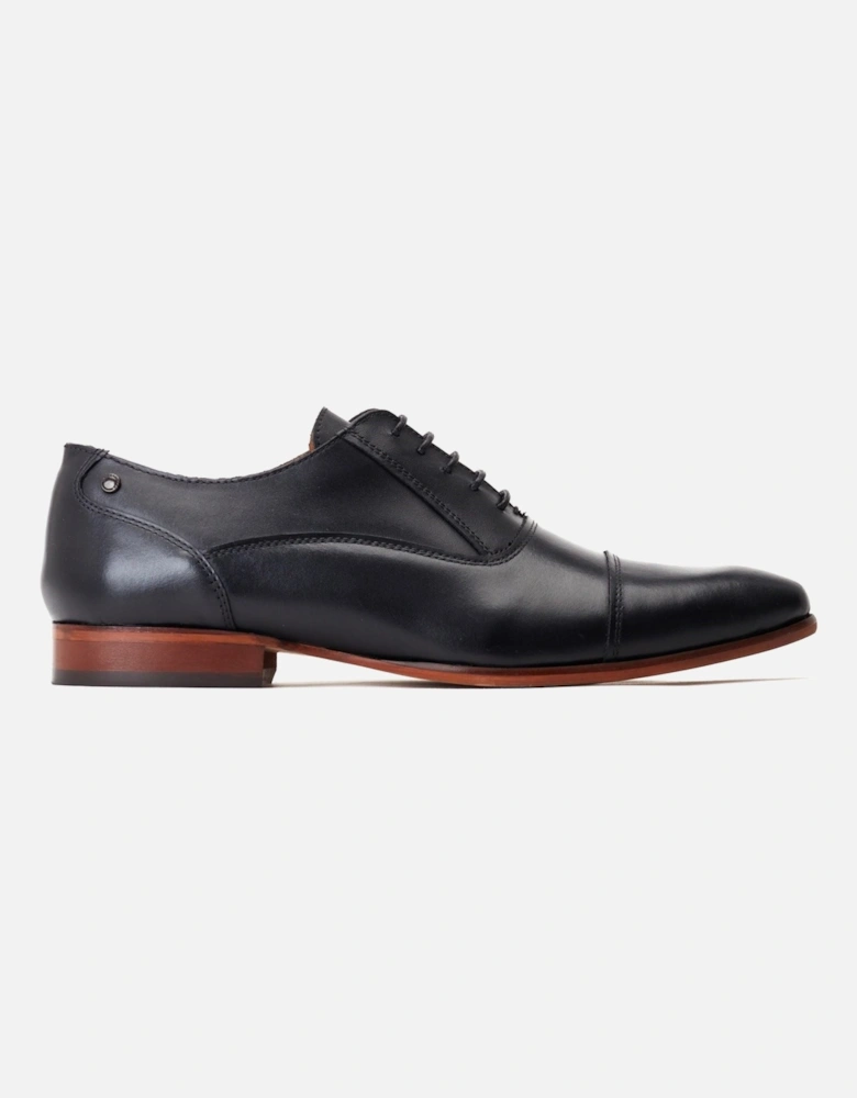 London Angelo Leather Men's Black Oxford Shoes