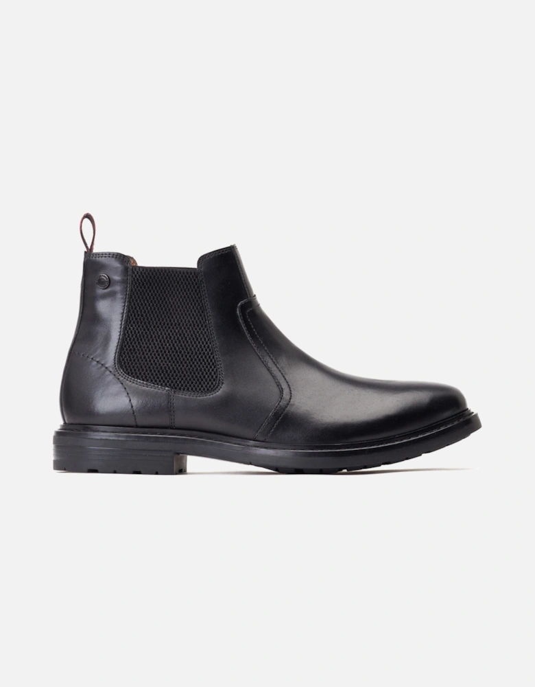 London Bloom Leather Men's Black Boots