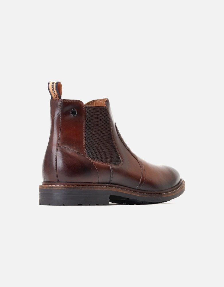London Bloom Leather Men's Burnt Brown Boots