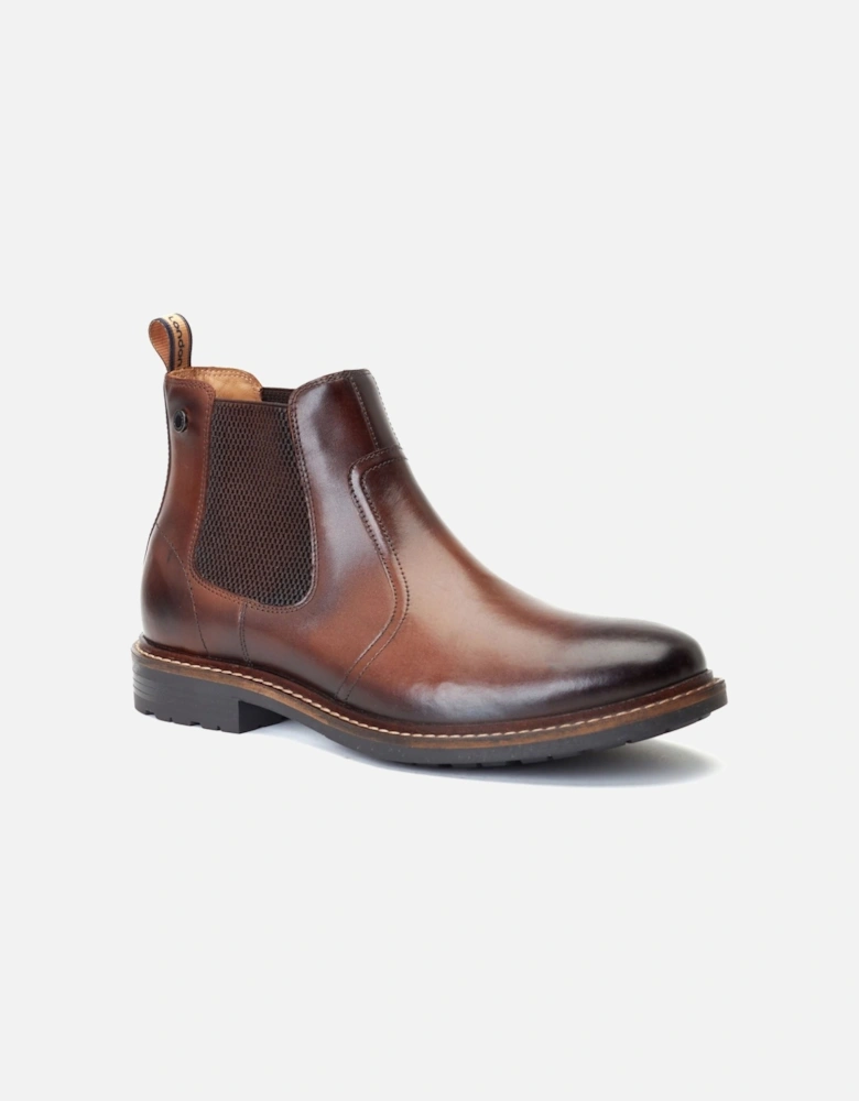 London Bloom Leather Men's Burnt Brown Boots