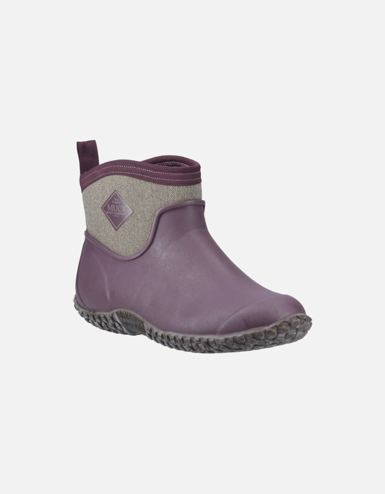 Muck Boots Muckster II Ankle Rubber Wine/ Herringbone Wellington Boots