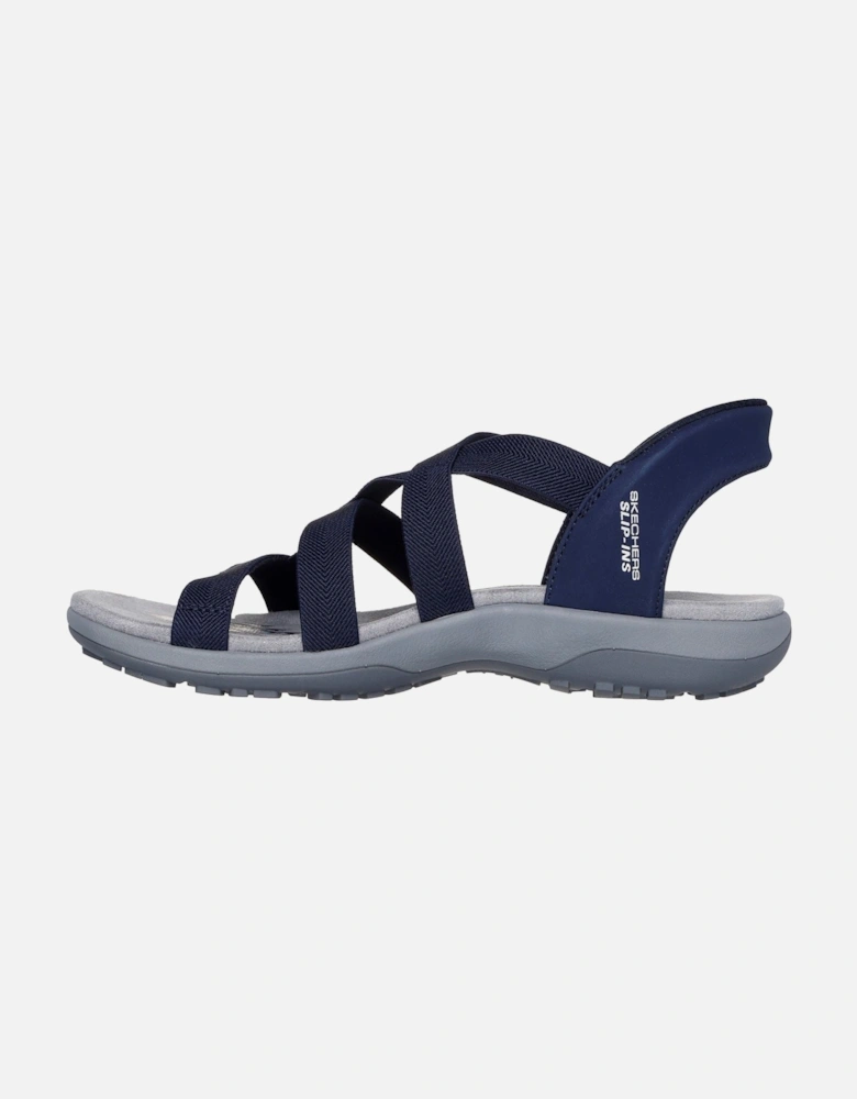 Reggae Slim Stretch Flex Textile Women's Navy Sandals