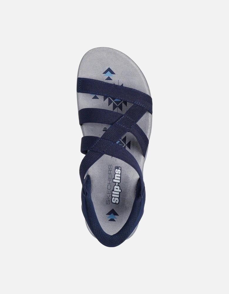Reggae Slim Stretch Flex Textile Women's Navy Sandals
