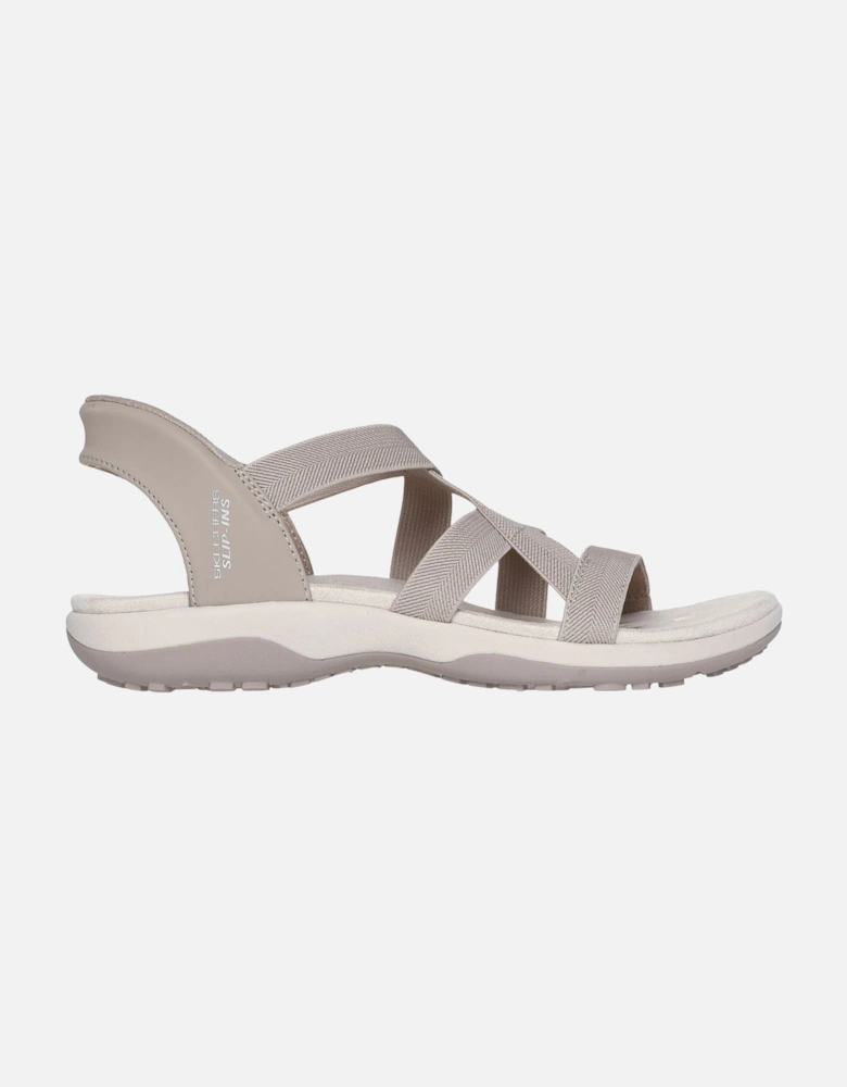 Reggae Slim Stretch Flex Textile Women's Taupe Sandals