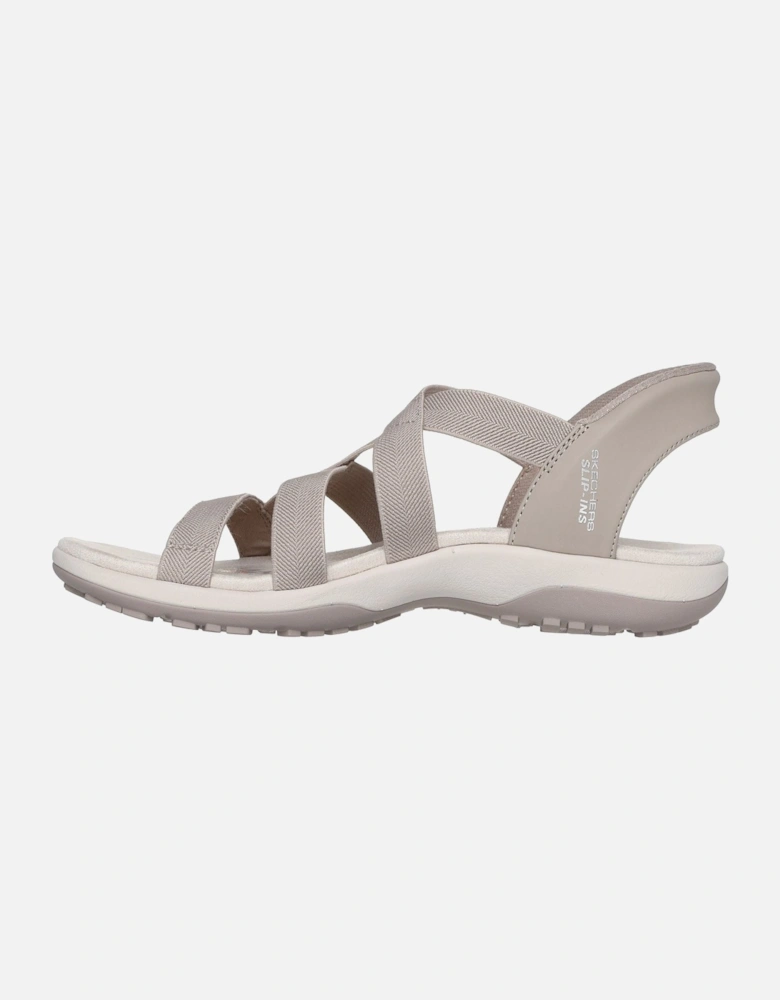 Reggae Slim Stretch Flex Textile Women's Taupe Sandals