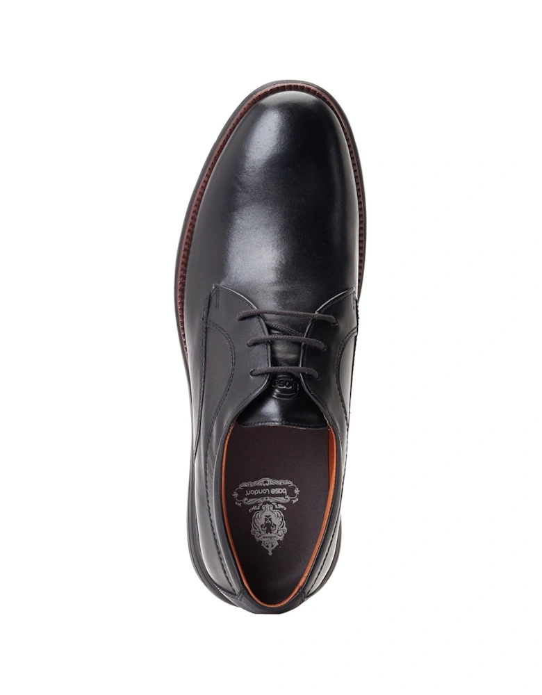 London Wing Leather Men's Black Oxford Shoes