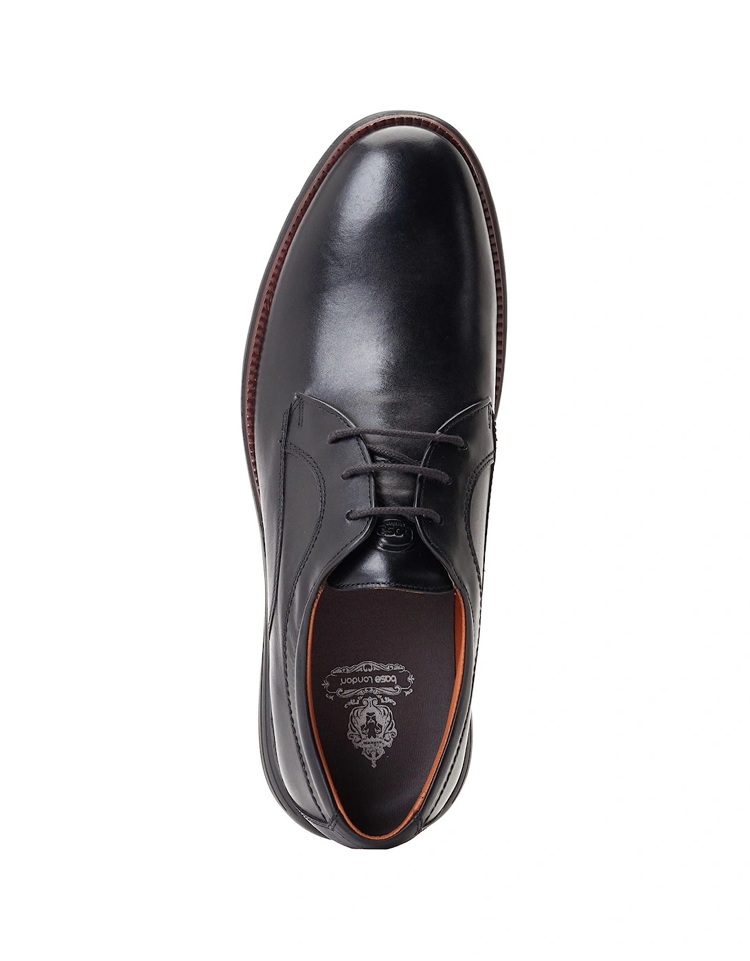 London Wing Leather Men's Black Oxford Shoes