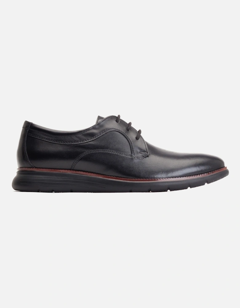 London Wing Leather Men's Black Oxford Shoes