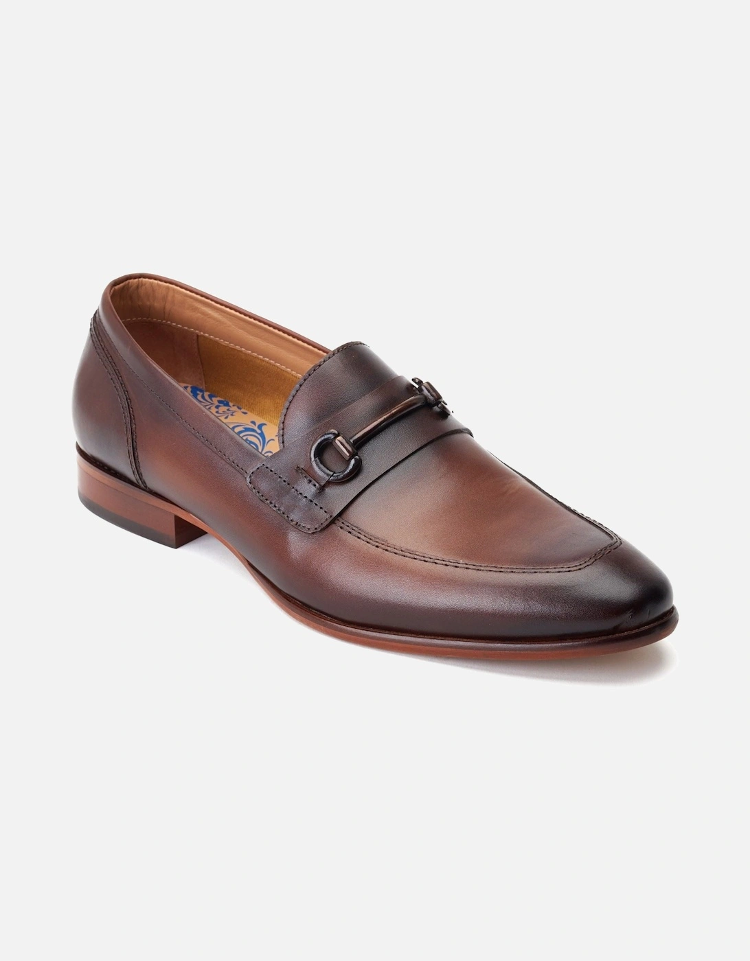 London Russo Leather Men's Burnt Brown Loafers, 7 of 6