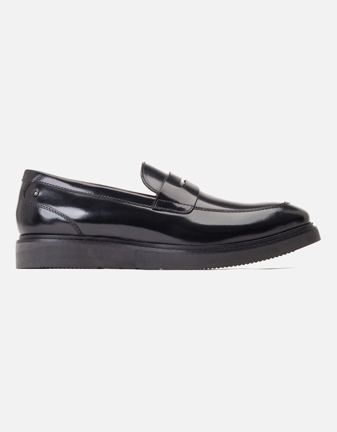 London Sid Leather Men's Black Loafers