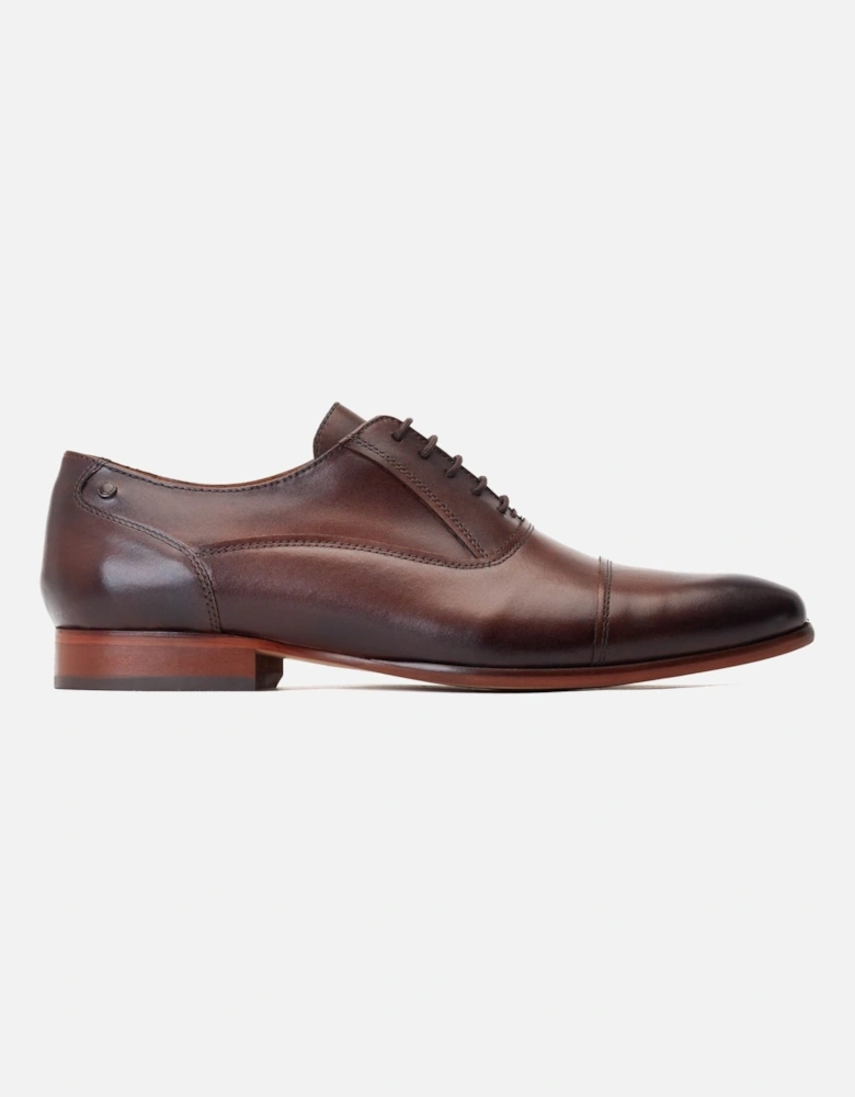 London Angelo Leather Men's Black Oxford Shoes