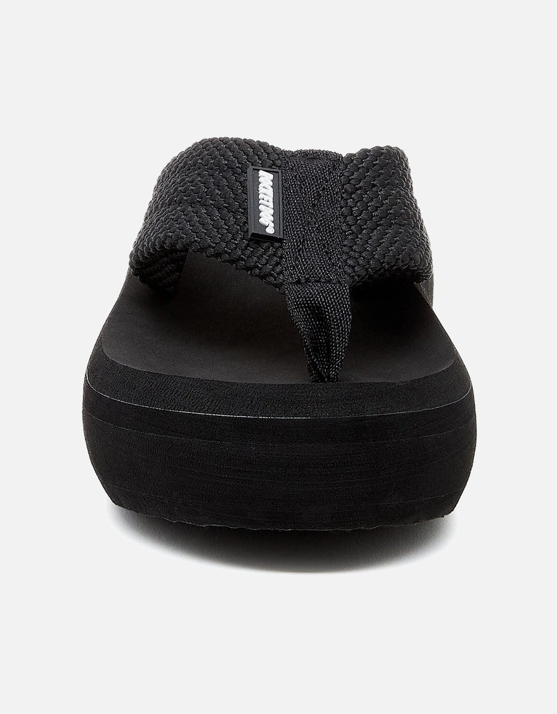 Sandy Webbing Textile Women's Black Sandals