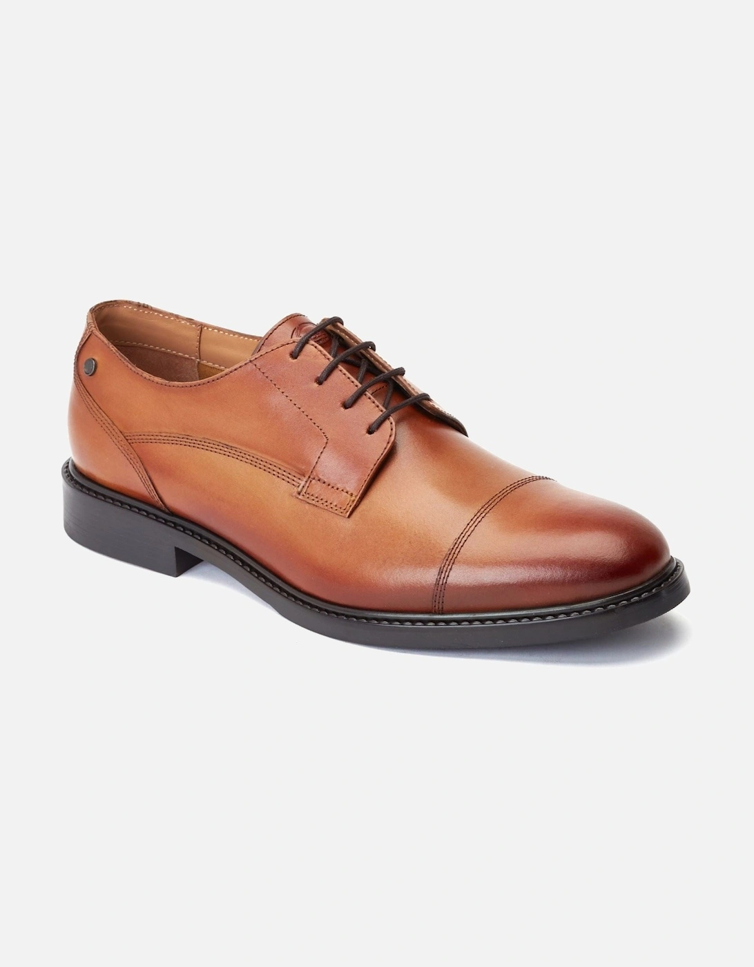 London Magnus Leather Men's Burnt Tan Oxford Shoes, 7 of 6