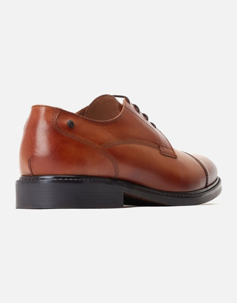 London Magnus Leather Men's Burnt Tan Oxford Shoes