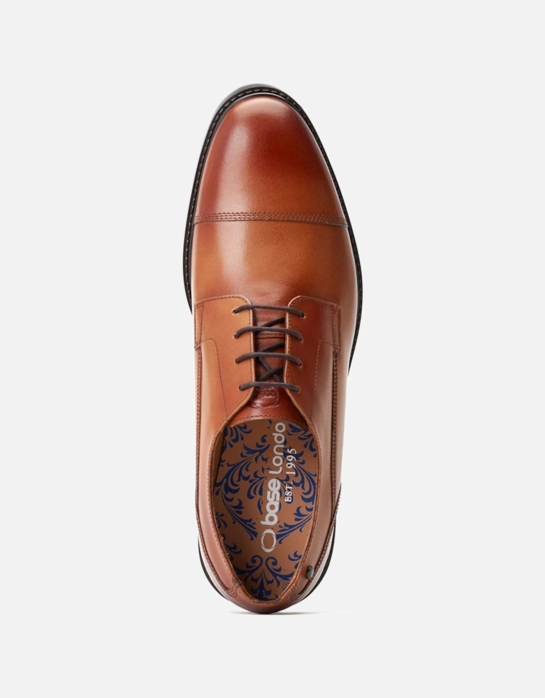 London Magnus Leather Men's Burnt Tan Oxford Shoes