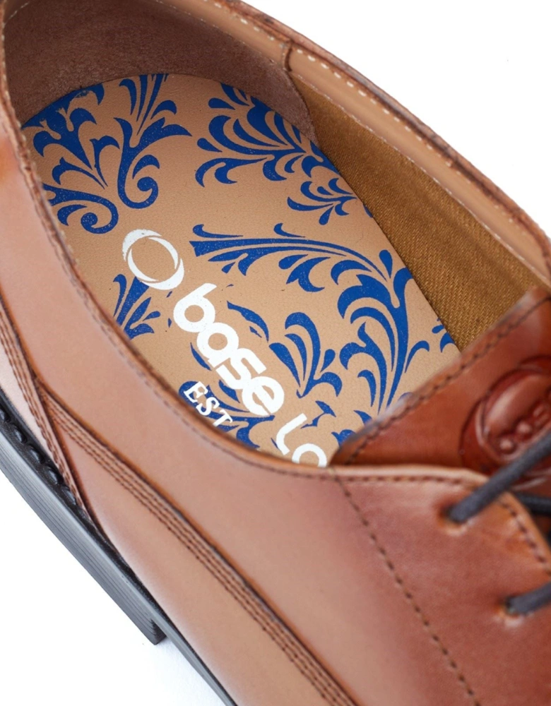 London Magnus Leather Men's Burnt Tan Oxford Shoes
