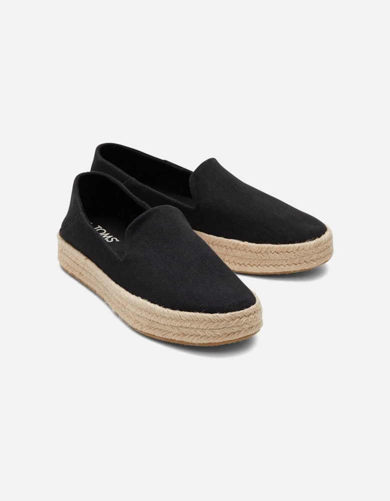 Carolina 100% Cotton Women's Black Espadrilles