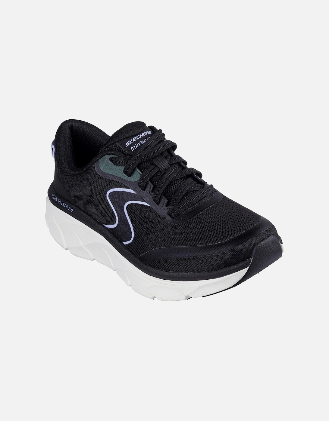 D'Lux Walker 2.0 Active Pace Textile Women's Black/Lavender Trainers, 3 of 2