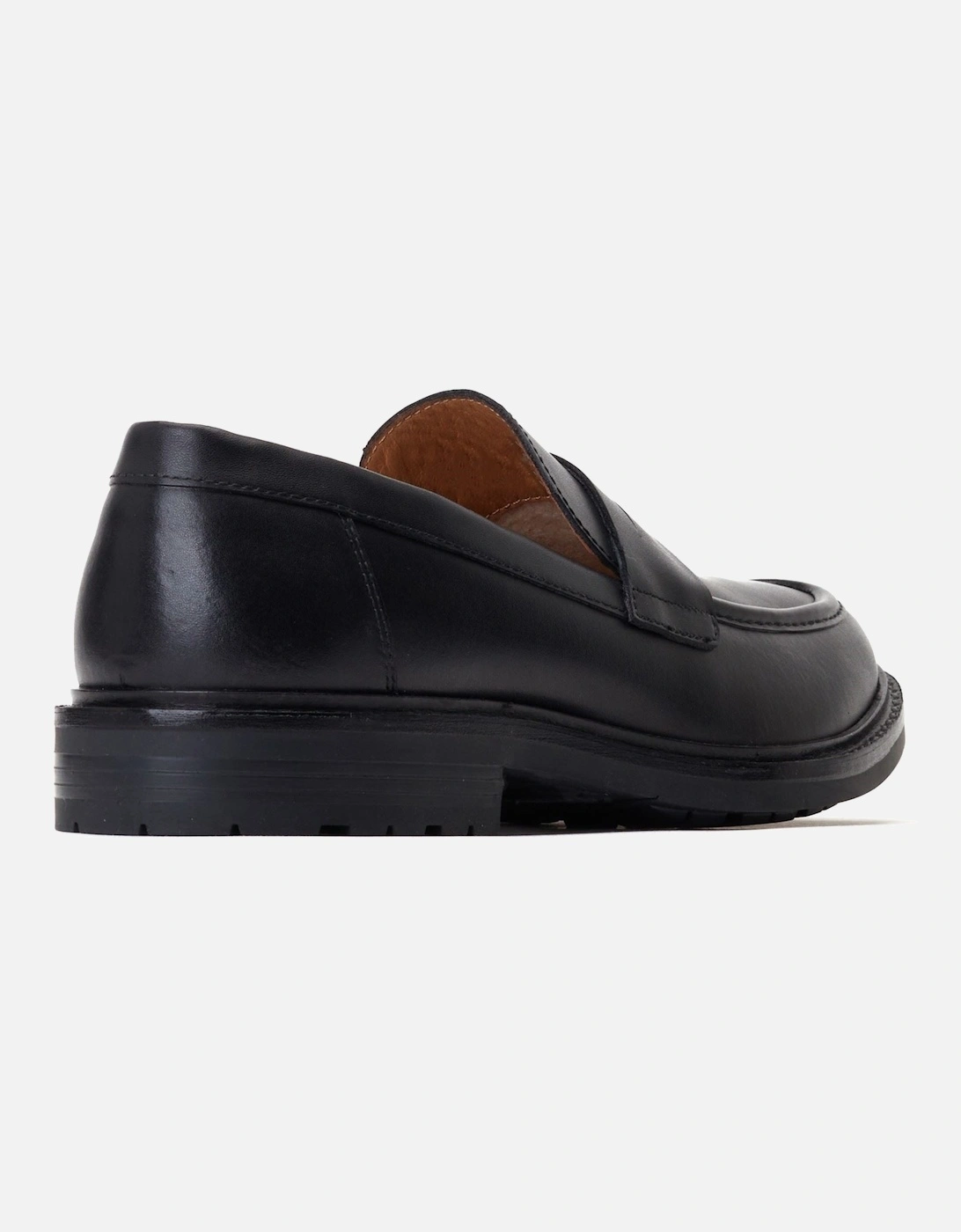 London Ivey Leather Men's Black Loafers