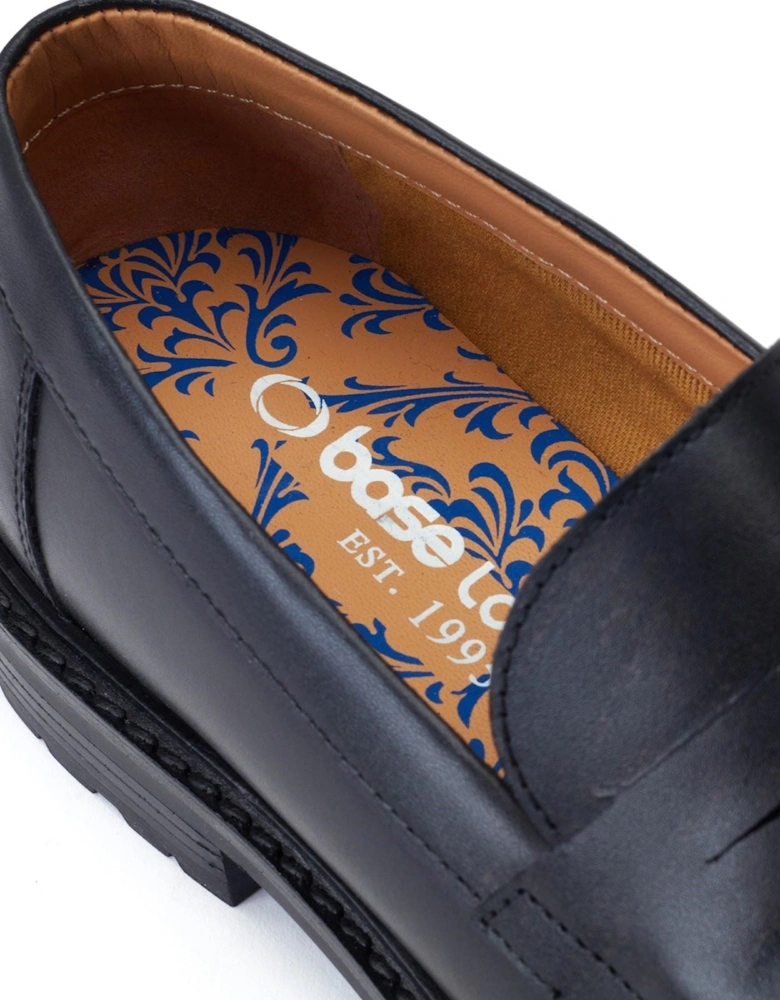London Ivey Leather Men's Black Loafers