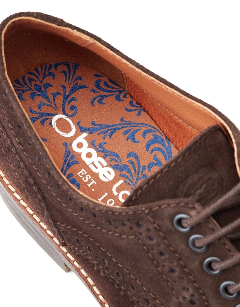 London Hatfield Leather Men's Burnt Brown Brogues Shoes